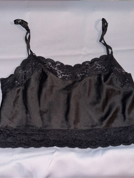 Brandy Melville Other - Black Lace-Trim Satin Camisole